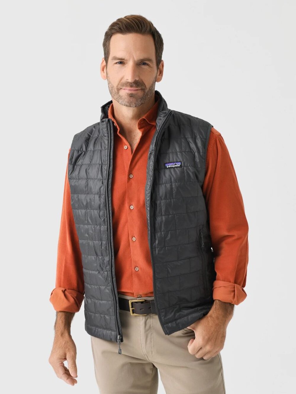 Patagonia Nano Full Zip Puffer Vest Outdoor Trail Gorpcore Forge Grey - Medium